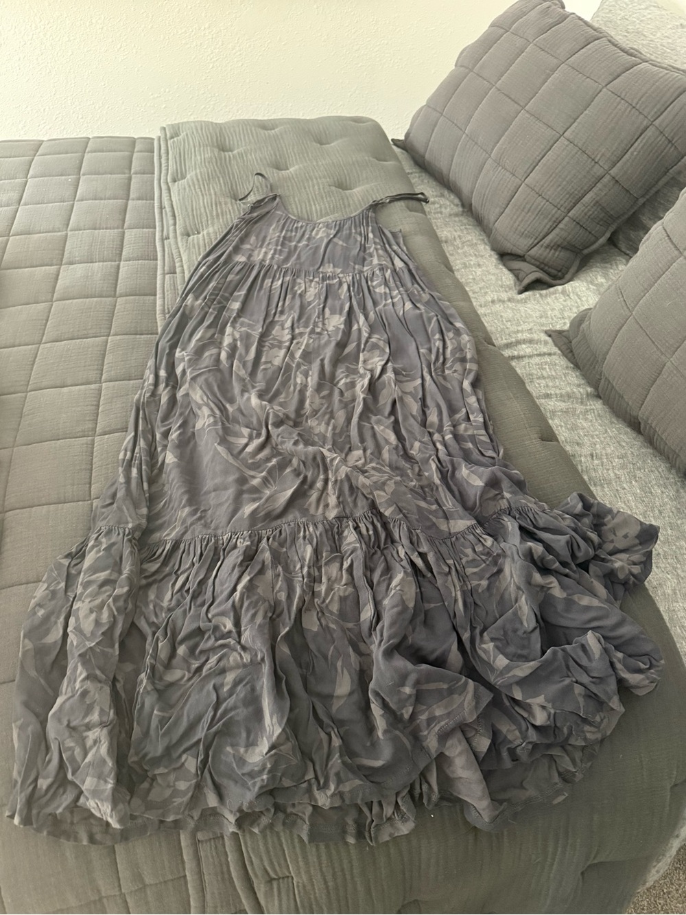 Z Supply Women's Flowy Tiered Maxi Dress - Gray